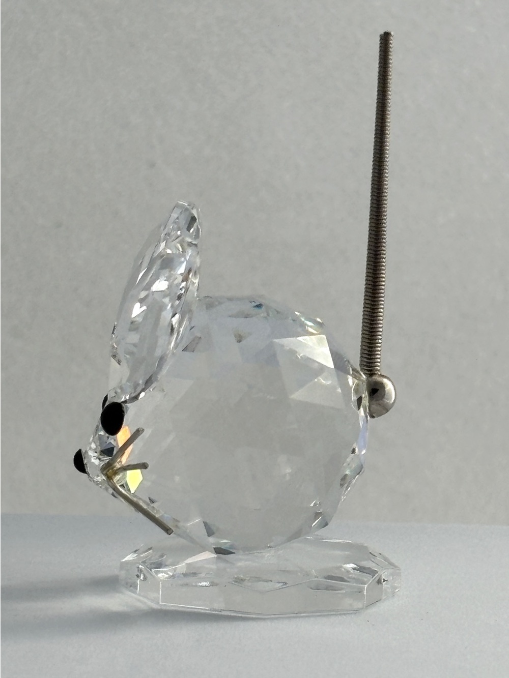 Vintage Swarovski Crystal Mouse On Octagon Base - Picture 3 of 11